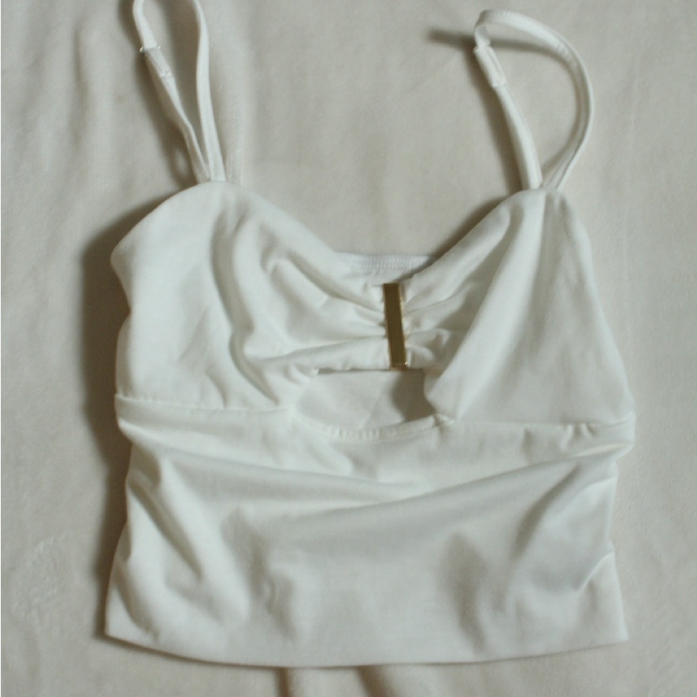 White Strappy Crop Top
